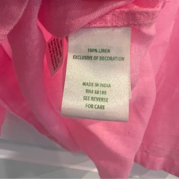 LILLY PULITZER Coby Linen Tunic Pink/Green Size Small
EUC - Picture 5 of 6